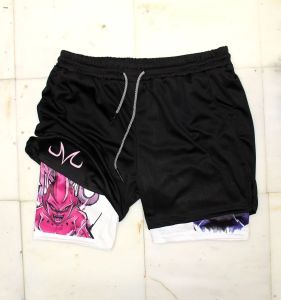 Dragon Ball | 2026 Summer Dragon Ball Mens Shorts Double Two-in-one Shorts Son Goku Printed Quick-drying Fake Two-piece Family Sports Shorts