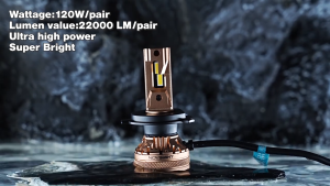 NOVSIGHT N37Y 2Pcs 120W 22000LM H11/H8/H16 LED Fog Light Bulbs 3000K Yellow 800% Brightness Headlight For Car Replacement