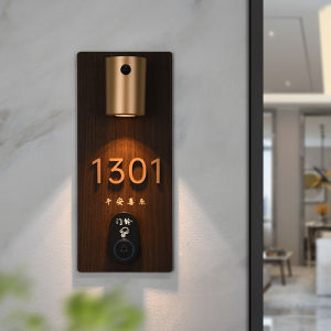 New Arrival Customized High-End Smart Sensor Luminous For Home Doorbell Door Plate Accessible Luxury Creative Entry Door Decorative Room Magnetic Charging Ambience Light Classy Hotel House B & B Residence Number Plate