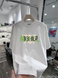 Áo Thun Nam Tay Ngắn in Họa Tiết Đường Phố Phong Cách Mỹ Cổ Tròn Rộng Rãi Cotton Nguyên Chất Thường Ngày Mùa Hè