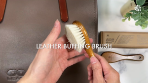 High-Quality Leather Craft Cleaning Brush with Wooden Handle