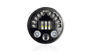 7" Inch 85W LED Headlights Replacement for Motorcycle Jeep Wrangler JK TJ LJ1997-2018 w/ DRL High/Low Beamand AmberTurn Signal Halo Lights 1PCS