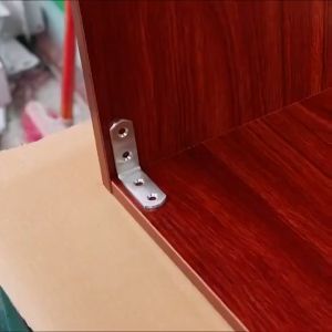 50Set Angle Bracket Stainless Steel Corner Code 90 Degree Right Angle Holder Support Furniture Connection Fastener L Shape Corner Bracket with Screws Shelves Cabinet Corner Brace