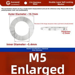 GUWANJI | Anti-Slip Self-Locking Stainless Steel Washers