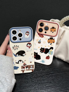 Applicable to Apple 15promax Phone Case New Arrival Iphone14 Ultra-Thin All-Inclusive 13promax Silicone Drop-Resistant 12pro Protective Case IP11 Large Window 15plus Soft Case Max Cartoon Black Cat
