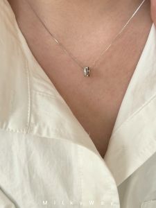 Minimalist Ins Style 925 Sterling Silver Necklace for Women MilkyWay Charm Bead Faux Waist Chain Fashion Jewelry Accessory