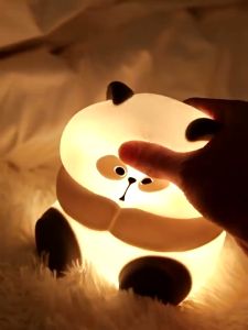 [Giao hàng 24 giờ⚡️] Đèn ngủ gấu trúc usb cảm ứng silicon dễ thương đáng yêu quà tặng bạn traigái điều chỉnh được độ sáng hẹn giờ tắt