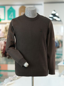 Mens Fleece Lined Thickened Knitted Sweater Winter Business Casual Warm Base Layer Shirt Integrated Velvet Hashwee Knitwear