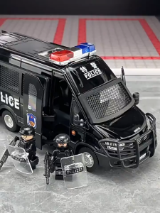ND THAILAND ของเล่นเด็ก รถตำรวจ 1:24(มีเสียง มีไฟ) JINLIFANG ALLOY POLICE CAR MODEL NO.1901-310