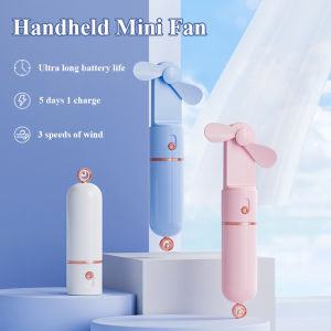 พัดลมมือถือชาร์จไฟ USB มือถือมินิพัดลมแบบพกพา3สปีดสำหรับกลางแจ้ง/พัดลมทำความเย็นส่วนตัวสำหรับการเดินทางพัดของขวัญที่ระลึกใช้แบตเตอรี่เงียบ