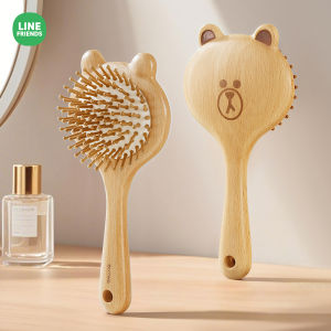 Girls Wooden Comb Airbag Massage Smooth Hair Anti-static Family Use Female Elm Wood Comb Head Meridian Air Cushion Comb