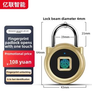 elinksmart | Fingerprint Password Padlock for Student Dormitory Cabinet Security