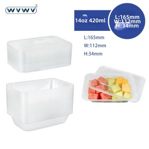 Hộp Cơm Trưa Chống Rò Rỉ 14Oz/420ml Bộ 10/50 Chiếc Hộp Đựng Thức Ăn An Toàn Cho Lò Vi Sóng Và Tủ Lạnh Dùng Để Đựng Các Món Ăn Kèm Dã Ngoại Ở Trường Các Hoạt Động Trong Ngày Lễ