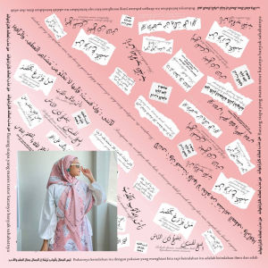 (HITAM SERIES) KERUDUNG SEGI EMPAT VOAL MOTIF KHUSUS WARNA HITAM JILBAB WANITA MUSLIM