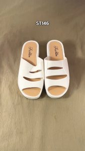 STOMPION Korean Sandals For Women Wedge Slippers For Women Black Ladies Sandals Elegant Sandals