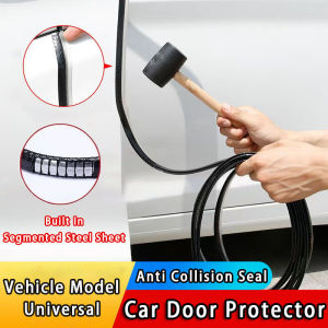 Car Door Protector 5M Moulding Rubber Molding Strip Car Door Edge Guards Strip with Metal Plate Anti-Scratch Universal Car Door Bumper Edge Guard Protection 车门保护条