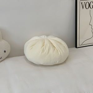 Cute Plush Sofa Pillow Large Steamed Bun Shape Soft Cushion Bed Headrest Toy Funny Little Steamed Buns Crystal Velvet Material
