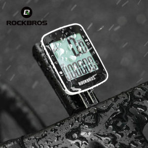 ROCKBROS เครื่องวัดความเร็วในการปั่นจักรยานจีพีเอสไร้สายแบ็คไลท์อัตโนมัติ MTB คอมพิวเตอร์จักรยานเสือหมอบบลูทูธ ANT + กันน้ำ