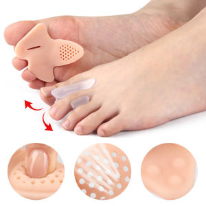INEOO 2PCS Toe Separatorr Silicone Toe Spreader Separator Bunion Hallux Valgus Corrector Thumb Finger Correction Straightener Foot Care