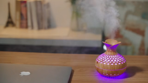 300ml USB Air Humidifier Mini Humidifier Desktop Humidifier Hollow Vase Shape Humidifier With Colorful Night Lights