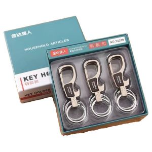 Creative Dual-Ring Keychain with Bottle Opener Car Waist Hanging Mens Practical Key Holder Zinc Alloy Festive Gift