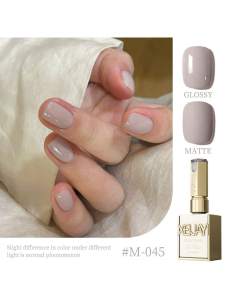 15ML Nude Pink Gel Nail Polish  Pure Color Semi Permanent Nail Polish Set Kit   6 Colors For Choose For Manicure Nail Design