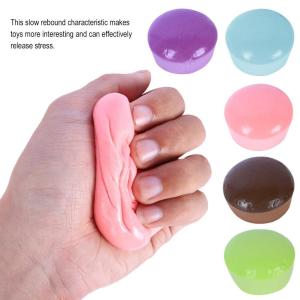 Purple Soft Potato Pinch Toy Slow Rebound Decompression Toy Fun Custard Bun Sticky Small Cake Party Gift Candy Color