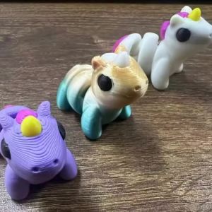 Fantasy 3D Printed Miniature Animal Decorations Bright Mixed Colors Home Office Car Decor Suitable for Christmas Halloween Gifts