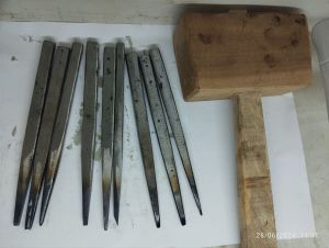 alat pahat logam 9 pcs plus ganden