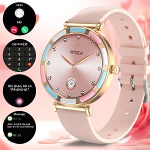 Đồng Hồ Thông Minh Màn Hình Tròn Cảm Ứng Toàn Phần Chống Nước IP68 Hỗ Trợ Gọi Bluetooth Dành Cho Nam Nữ Có Chức Năng Điều Khiển Nhạc Và Theo Dõi Nhịp Tim