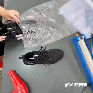 2sql 100pcs Storage Bag Pvc Heat Shrink Film Bag Seal Flat Mouth Heat Shrink Wrap Blower Heat Waterproof Blue Transparent Plastic Bag DIY