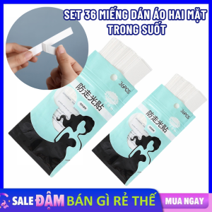 Set 36 Miếng Băng Keo Dán Cố Định Quần Áo Chống Hơ Lộ Váy Đầm - Băng Dính  Miếng Dán Quần Áo Tiện ích - Keo Dán Thời Trang Chống Hở  Áo Trễ Vai  Áo Sơ Mi Đa Năng