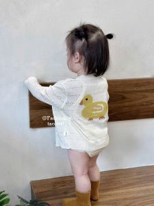 Baby Girl Summer Lightweight Sun Protection Clothes Small Age Infant Open Cardigan Air Conditioning Shirt Infant Summer Outerwear