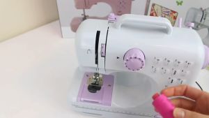 Portable Sewing Machine for Beginners Kids Mini Electric Household Crafting Mending Sewing and 12 Built-In Stitches