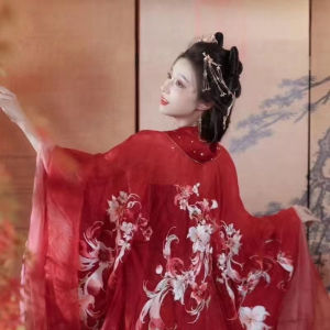 Original Tang Dynasty Hanfu Womens Long Skirt Embroidered Spring Autumn Style National Fashion Ancient Costume Half Skirt