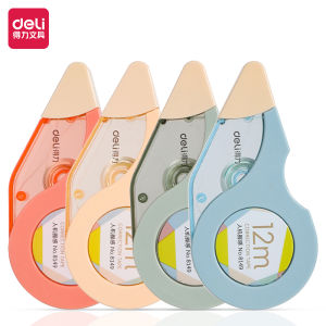 Deli High Capacity Durable Quiet Correction Tape for Students Black Technology Popular Internet Correction Tape Ideal for Middle School Girls