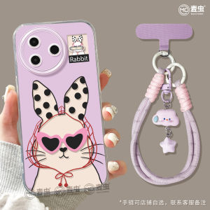 Redmi K80 K90pro K40s K70 Womens Style Full Cover Silicone Protective Case Transparent Rabbit Design Anti-Fall Clear Lens Shell