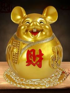 Mouse Coin Bank Only-in-No-out Kids Creative Large Capacity Money Box Large Adult For Home Chinese Zodiac Decoration