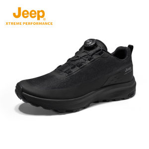 Jeep | Jeep Mens Outdoor Climbing Shoes Quick Lace-Up Breathable Elastic Summer Anti-tear Hiking Shoes Shock Absorption Durable