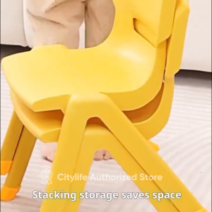 Citylife Stackable Chairs Childrens Stool Chair with Backrest Super Strong Load-bearing Capacity