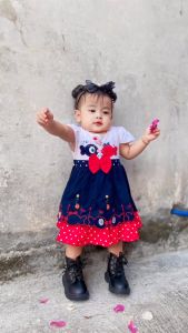Dress Bayi Perempuan Rumbai Rok Ikan Mute untuk Anak 6-18 Bulan Free Celana Dalam Bayi Murah Terjangkau / Dress Baby Gaun Bayi Bahan Katun / Bisa COD Bayar di Tempat