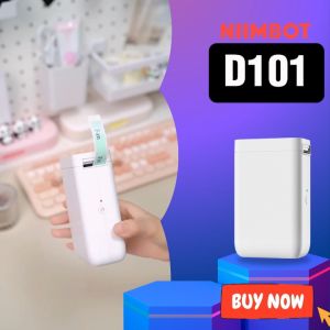 NIIMBOT D101 Label Maker Portable Bluetooth Thermal Label Printer with Rechargeable Battery with Easy Use App Wider than D11