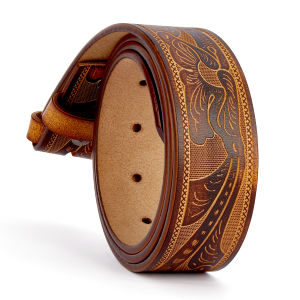 2024 Belts Without Buckle Two Layer Embossed Cowhide No Buckle Strap Pin Buckle Belt Body High Quality Male Belts Free Shipping
