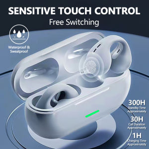 Bluetooth Headset Long Battery Life Waterproof and Sweat-proof Universal Mobile Phone Bluetooth 5.3 Bone Conduction Ear Clip Type True Wireless Sports Headset Not in The Ear High Sound Quality Sports Ear Hanging Running Fitness Bluetooth Headset