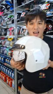 Zebra 715 DIAMONDS Retro Classic Clear Visor Half Face Helmet for Motorcycle Men and Women Vintage