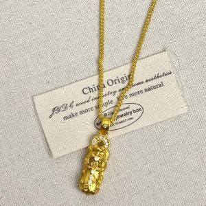 Weixue Xiangpi Xiu Jiaowang Puttong Necklace Womens New Chinese Style Lucky Attraction Wealthy High-End Sweater Chain Accessory