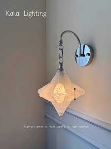 E27 Crystal Wall Light Modern Design Lampu Hiasan Dinding Kristal lampu Wall Lamp Indoor Antique Wall Light Waterproof&Sconces Bedside Living Room Light Night Staircase Light lampu dinding bilik tidur Retro Wall Lamp/Star Shape Acrylic/3 Tone Dimmable