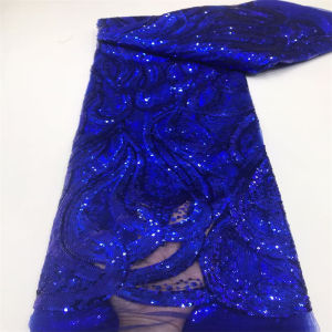 Vải Lưới Sequin Cao Cấp Châu Phi 5 Thước Chất Lượng Cao Kiểu Lưới Pháp Nigeria Dùng May Váy Cưới Dự Tiệc