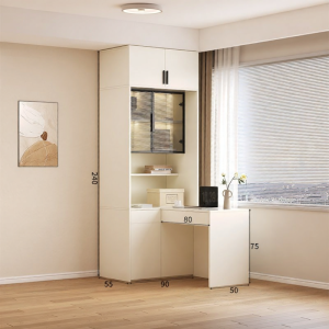 PAMEDI | Practical Modern Corner Wardrobe With Desk Integrated Customizable