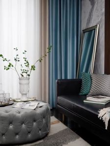 Art Living SG Stcok 1 PC Hook Type/Eyelet Type Blackout Curtain 2021 Nordic Simple Style Curtain Living Room Curtain Bedroom Curtain